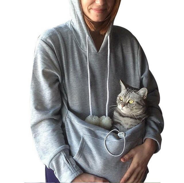 Sweatshirt Cat hoodie Pet Casual Unisex cat kangaroo pocket hoodie Sweatershirts Cat Casual Hoodie Sweater shirts Adult Version