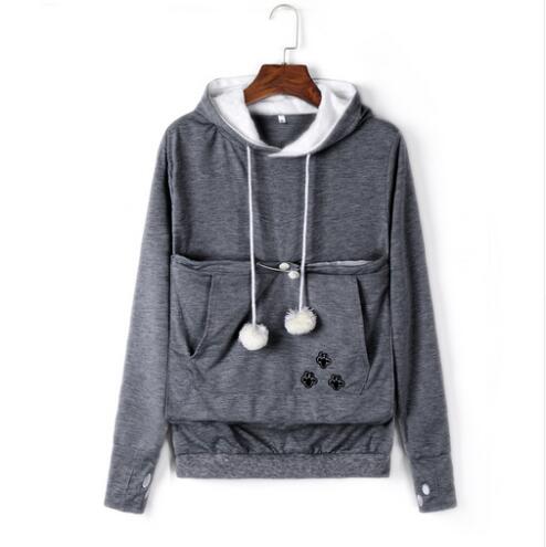 Sweatshirt Cat hoodie Pet Casual Unisex cat kangaroo pocket hoodie Sweatershirts Cat Casual Hoodie Sweater shirts Adult Version