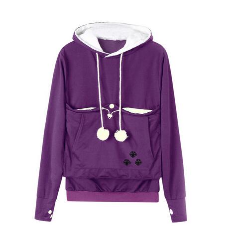 Sweatshirt Cat hoodie Pet Casual Unisex cat kangaroo pocket hoodie Sweatershirts Cat Casual Hoodie Sweater shirts Adult Version