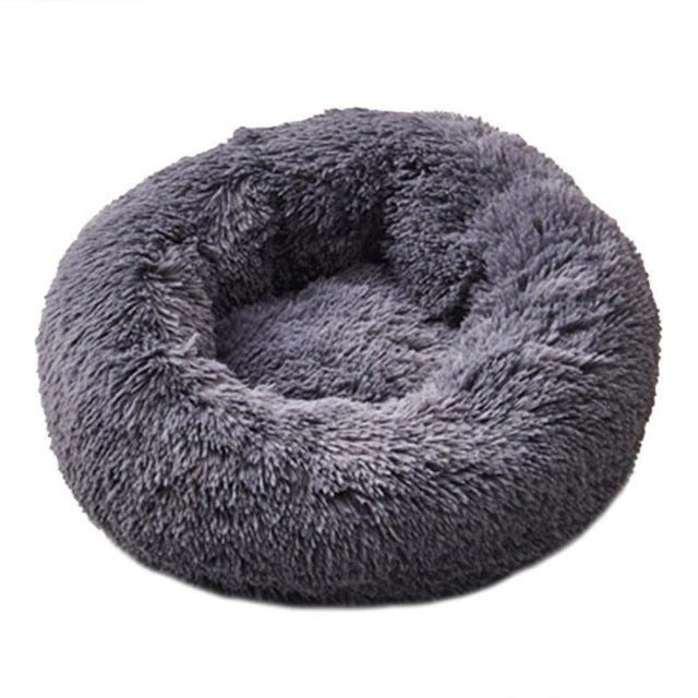 Foldable Round Cat Dog Bed House Lamb Velvet Warm Sleeping Bed Portable Soft Plush Pet Kennel Nest for Dogs Cats Mat