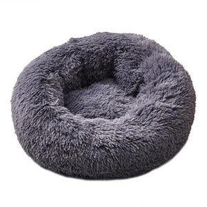 Foldable Round Cat Dog Bed House Lamb Velvet Warm Sleeping Bed Portable Soft Plush Pet Kennel Nest for Dogs Cats Mat