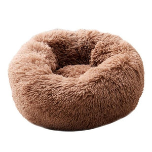 Foldable Round Cat Dog Bed House Lamb Velvet Warm Sleeping Bed Portable Soft Plush Pet Kennel Nest for Dogs Cats Mat