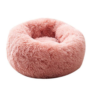 Foldable Round Cat Dog Bed House Lamb Velvet Warm Sleeping Bed Portable Soft Plush Pet Kennel Nest for Dogs Cats Mat