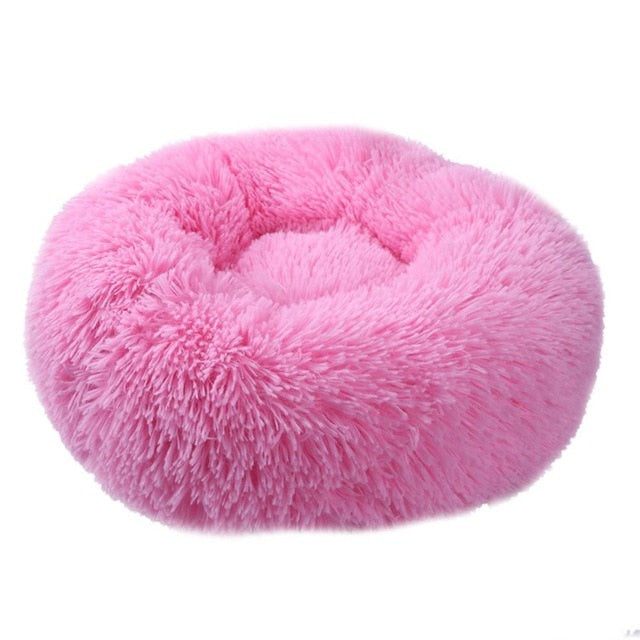 Foldable Round Cat Dog Bed House Lamb Velvet Warm Sleeping Bed Portable Soft Plush Pet Kennel Nest for Dogs Cats Mat