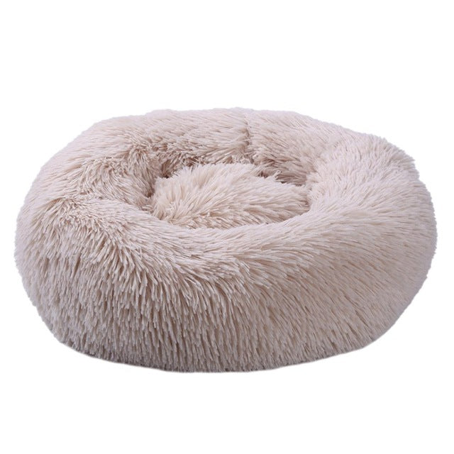 Foldable Round Cat Dog Bed House Lamb Velvet Warm Sleeping Bed Portable Soft Plush Pet Kennel Nest for Dogs Cats Mat
