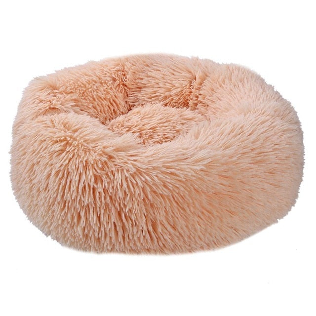 Foldable Round Cat Dog Bed House Lamb Velvet Warm Sleeping Bed Portable Soft Plush Pet Kennel Nest for Dogs Cats Mat