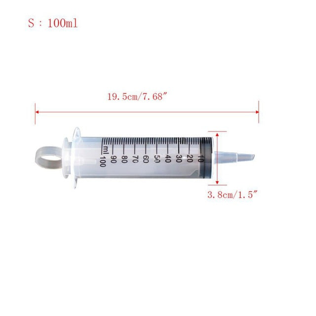 100ml/150ml Plastic Reusable Big Large Hydroponics Pets Nutrient Sterile Health Measuring Syringe Tools Cat Feeding Accessories