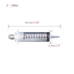 100ml/150ml Plastic Reusable Big Large Hydroponics Pets Nutrient Sterile Health Measuring Syringe Tools Cat Feeding Accessories
