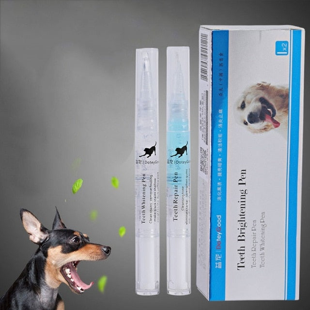 Pets Dog Teeth Cleaning Whitening Pen Teeth Cleaning Pen Dogs Cats Natural Plants Tartar Remover Tool Suitable For All Pets