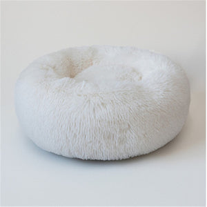 Hot Luxury Round Dog Bed Warm Deep Sleep Donut Pet Beds for Cat Small Medium Large Dogs Long-Pile Fur Puppy Mat Soft Dog House
