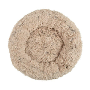 Hot Luxury Round Dog Bed Warm Deep Sleep Donut Pet Beds for Cat Small Medium Large Dogs Long-Pile Fur Puppy Mat Soft Dog House