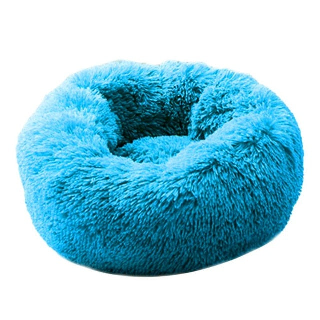 Foldable Round Cat Dog Bed House Lamb Velvet Warm Sleeping Bed Portable Soft Plush Pet Kennel Nest for Dogs Cats Mat