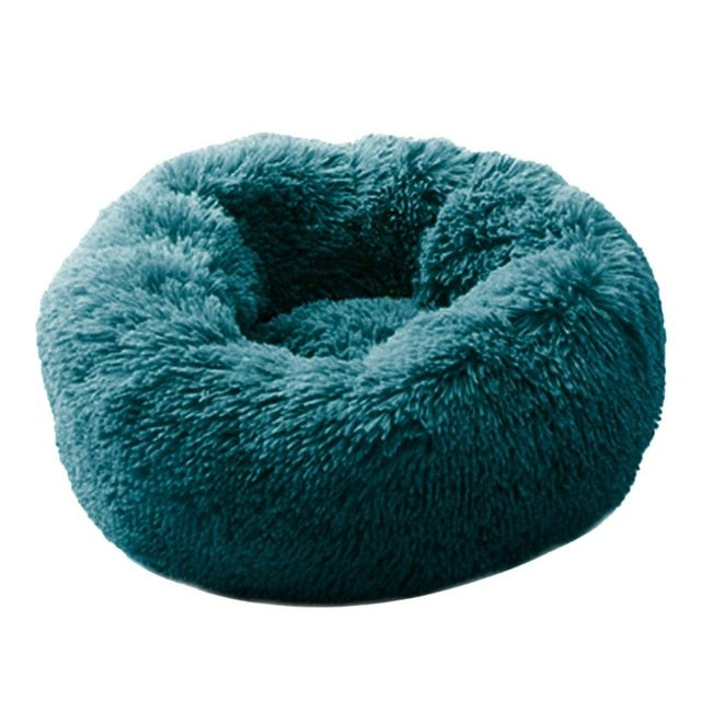 Foldable Round Cat Dog Bed House Lamb Velvet Warm Sleeping Bed Portable Soft Plush Pet Kennel Nest for Dogs Cats Mat
