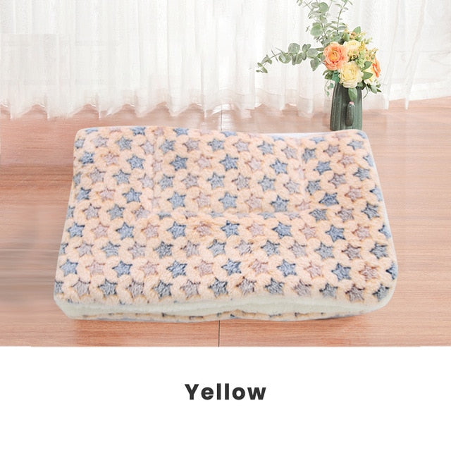 Thickened Pet Bed Soft Fleece Pad Blanket Dogs Mat For Puppy Dog Cat Sofa Cushion Home Washable Rug Keep Warm S/M/L/XL/XXL/XXXL