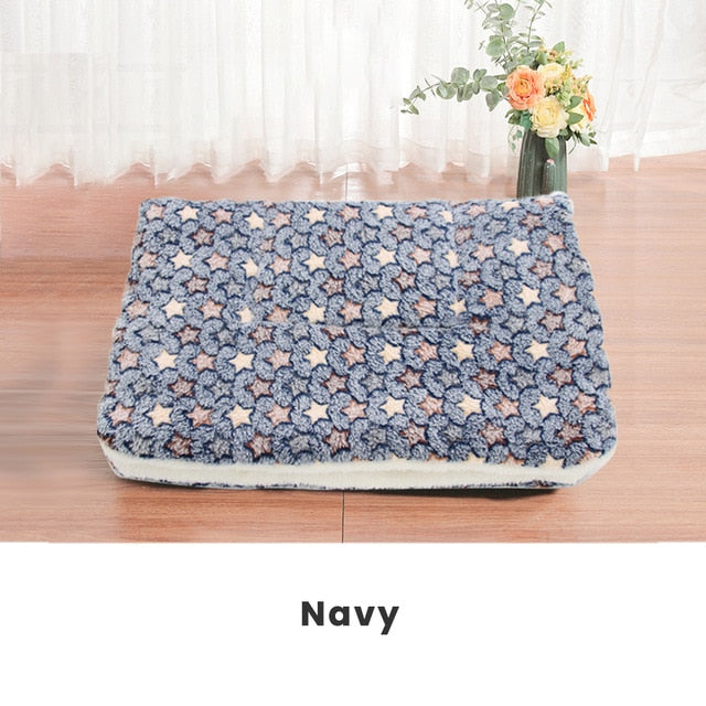 Thickened Pet Bed Soft Fleece Pad Blanket Dogs Mat For Puppy Dog Cat Sofa Cushion Home Washable Rug Keep Warm S/M/L/XL/XXL/XXXL