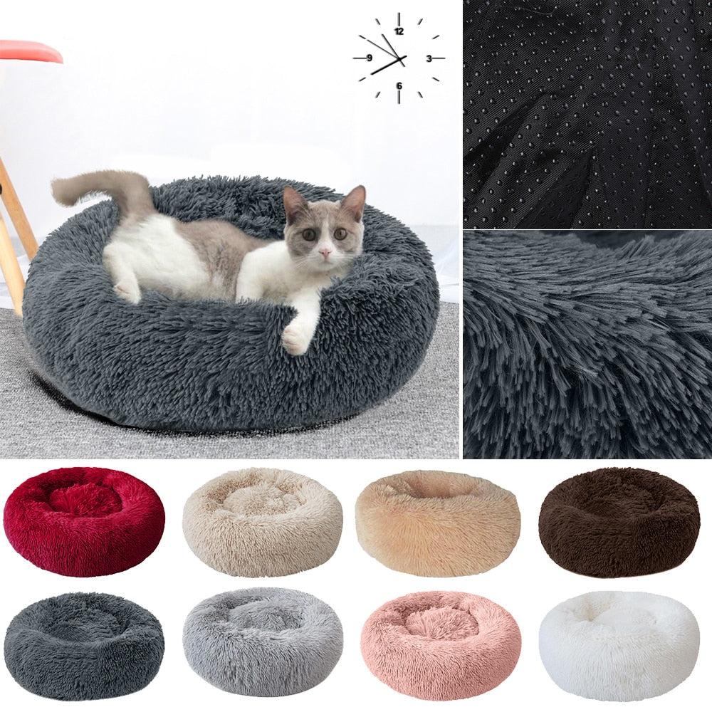 Soft Pet Cat Bed Dog Baskets Fall And Winter Warm Soft Fleece Mat Kennel For Cat Puppy Warming Dog House Warm Nest
