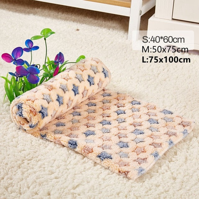 Soft Pet Cat Bed Dog Baskets Fall And Winter Warm Soft Fleece Mat Kennel For Cat Puppy Warming Dog House Warm Nest