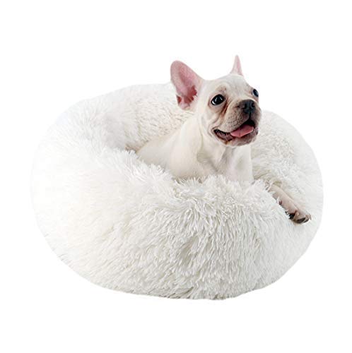 Super Soft Donut Dog Bed Washable Long Plush Dogs Cats Kennel Deep Sleep House Round Cushion Mats Sofa Basket Pet Supplies