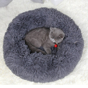 Super Soft Donut Dog Bed Washable Long Plush Dogs Cats Kennel Deep Sleep House Round Cushion Mats Sofa Basket Pet Supplies