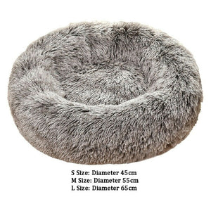 Super Soft Donut Dog Bed Washable Long Plush Dogs Cats Kennel Deep Sleep House Round Cushion Mats Sofa Basket Pet Supplies