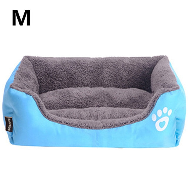Bed For Dog Cat Pet Dog Beds Sofas Warming Dog Footprint House Soft Nest Dog Baskets Fall and Winter Warm Kennel For Cat Puppy