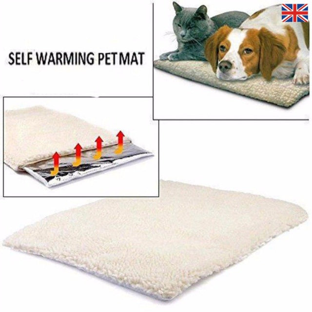 Pet Self-heating Blanket Winter High Quality Dog Cat Warm Sleep Mattress Small Medium Dog Cat Coral Cashmere Pet Supplies
